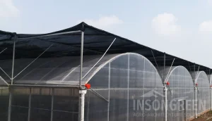 Greenhouse Structure with External Shade System
