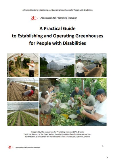 A Practical Guide to Establishing and Operating Greenhouses for People with Disabilities