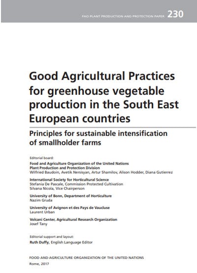 Good Agricultural Practices for Greenhouse Vegetable Production