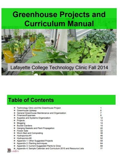 Greenhouse Projects and Curriculum Manual