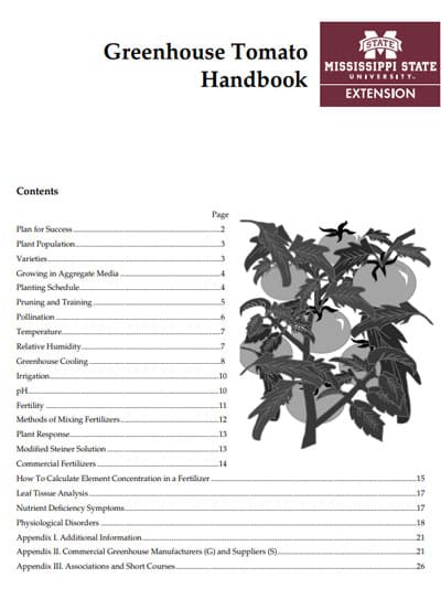 Greenhouse Tomato Handbook