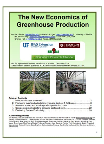 The New Economics of Greenhouse Production