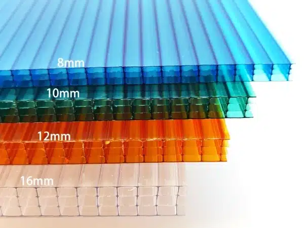Thickness of polycarbonate pannels