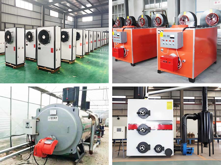 Different heating system for commercial greenhouse