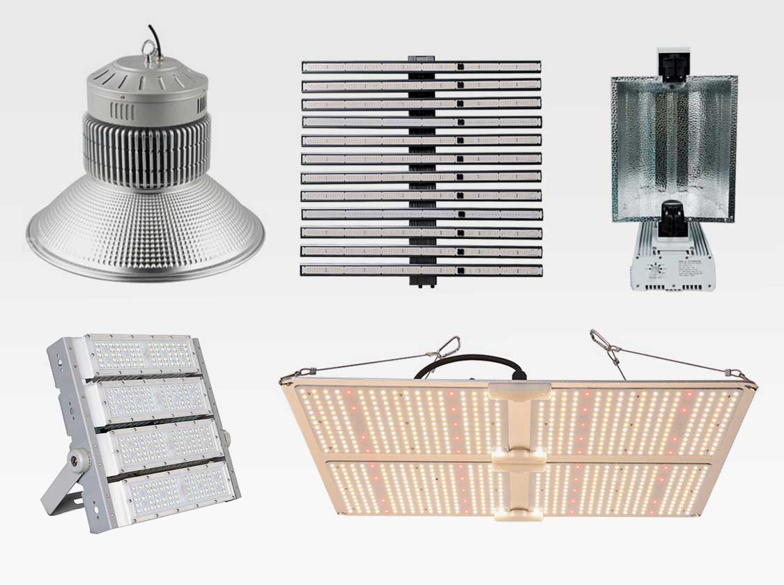 Grow lights for greenhouse plants